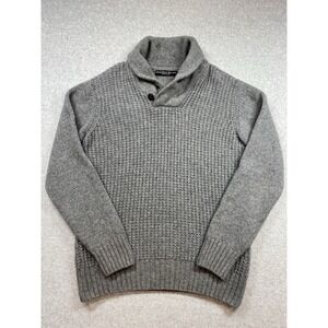 Daniel Blasi Sweater Mens‎ Medium Gray Wool Nylon Blend Pullover Cozy Cowl Neck